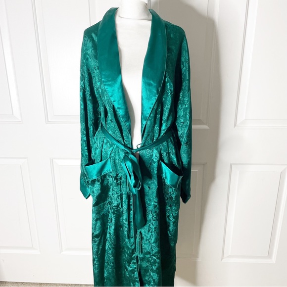 Victoria's Secret Other - Vintage Gold label Victoria’s Secret 80s/90s Robe In Emerald Green (P/S)